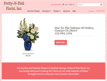Tablet Screenshot of prettynpinkflorist.com